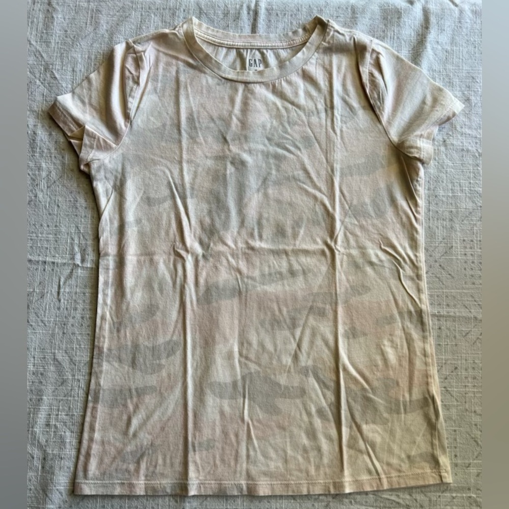 Gap Vintage Wash Cotton Camouflage Tee Shirt Womens Size XS